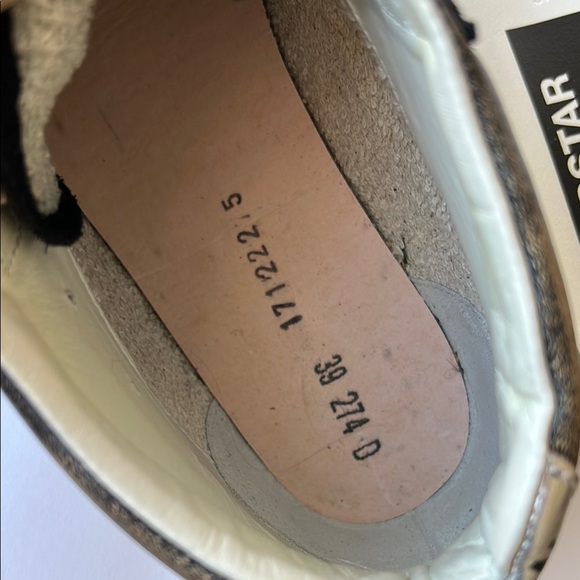 Golden Goose Mid Star Black and Tan Sneakers with Leopard laces |39/8 - Picture 6 of 10